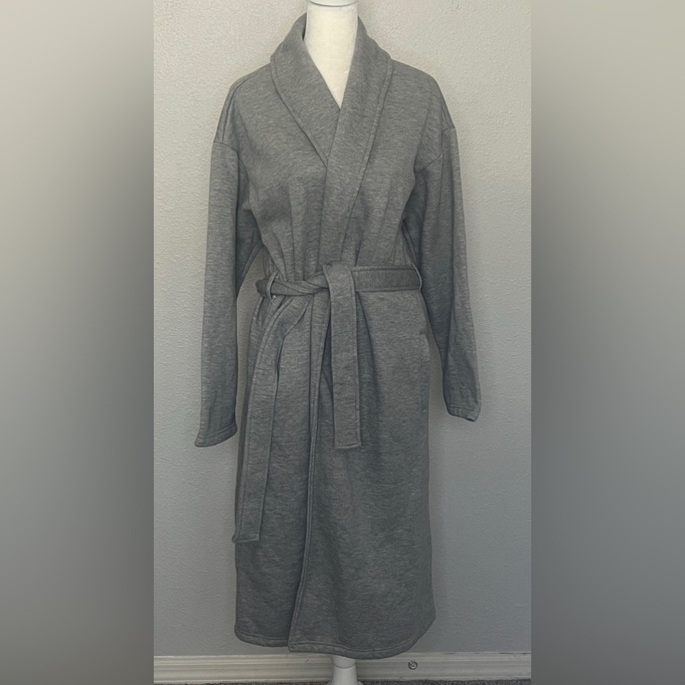 Forever 21 Long Belted Sweatshirt Gray Size Medium